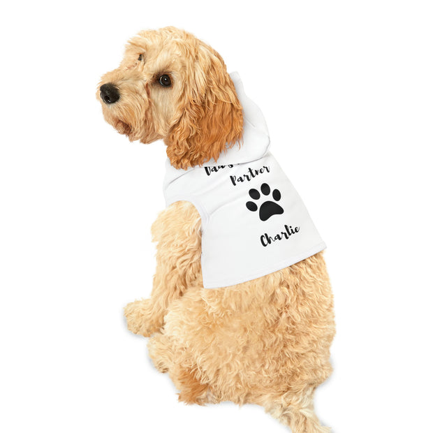 Personalized "Dad's Pawsome Partner" Pet Hoodie | Customizable, 5 Sizes, Stylish Design/Matching T-shirt CE Digital Gift Store