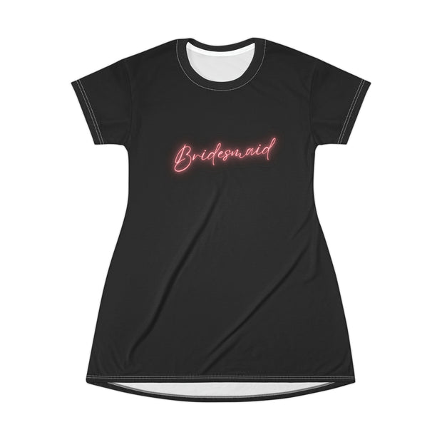 Personalised Bridesmaid Women's T-Shirt Dress, Personalized Bridal Dress, Hen Party Outfit, Custom Bachelorette Costume, Bridal Party CE Digital Gift Store