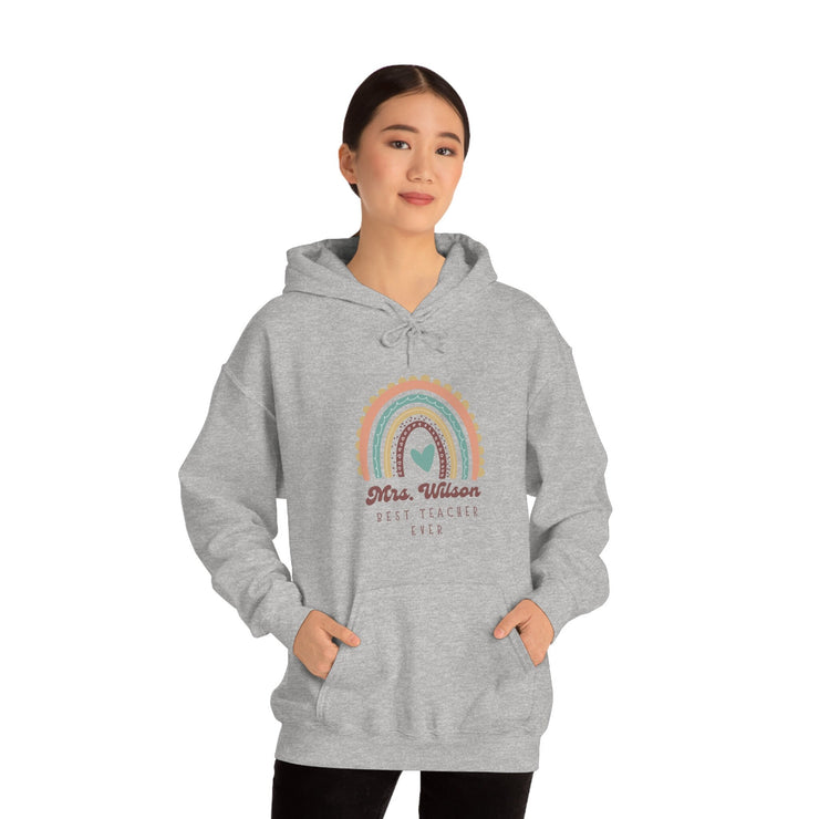 Personalized Teacher Hooded Sweatshirt| Teacher Name Unisex Heavy Blend Hooded Sweatshirt CE Digital Gift Store