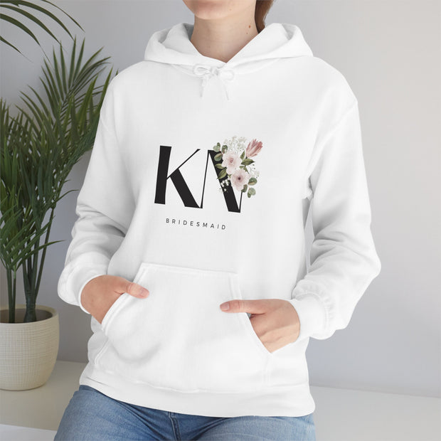 Personalized Bridesmaid name Hooded Sweatshirt| Custom initials and Name Unisex Heavy Blend hoodie, Wedding Party Sweatshirt CE Digital Gift Store