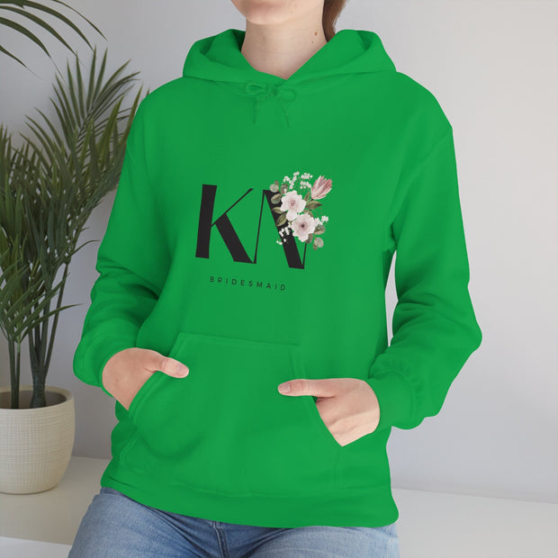 Personalized Bridesmaid name Hooded Sweatshirt| Custom initials and Name Unisex Heavy Blend hoodie, Wedding Party Sweatshirt CE Digital Gift Store