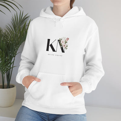 Personalized Bride Squad Bridesmaid name Hooded Sweatshirt| Custom initials and Name Unisex Heavy Blend hoodie, Wedding Party Sweatshirt CE Digital Gift Store