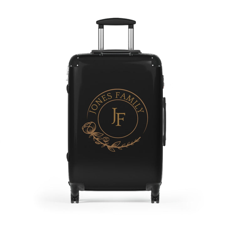 Family Name Custom Hard Shell Suitcase with 4 Spinner Wheels Travel Luggage Black CE Digital Gift Store