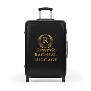 Custom Name Hard Shell Suitcase with 4 Spinner Wheels Travel Luggage Black CE Digital Gift Store