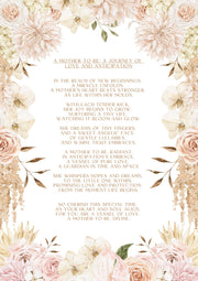 Beautiful Mother to be Poem Gift, A Mother-to-Be: A Journey of Love and Anticipation. Pregnancy gift CE Digital Gift Store