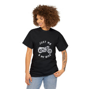 Just Me and My Bike Quote T-Shirts - Motorcycle Shirt for Women, Ladies Biker Tee, Motorcycle Gifts, Motorcycle Tees, Biker Clothing