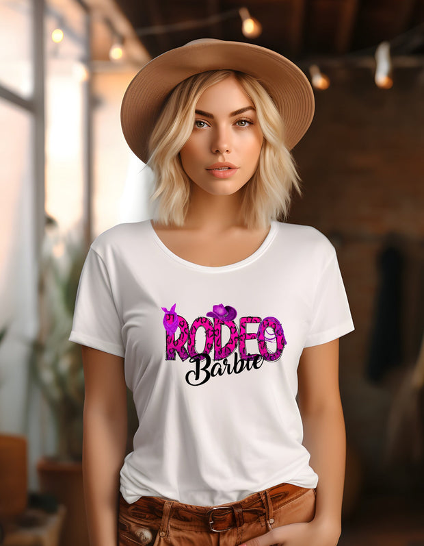 Rodeo Barbie T-Shirt - Country Concert Tee, Western Graphic Tee for Women, Oversized Graphic Tee, Cute Country Shirts, Cowgirl Shirt