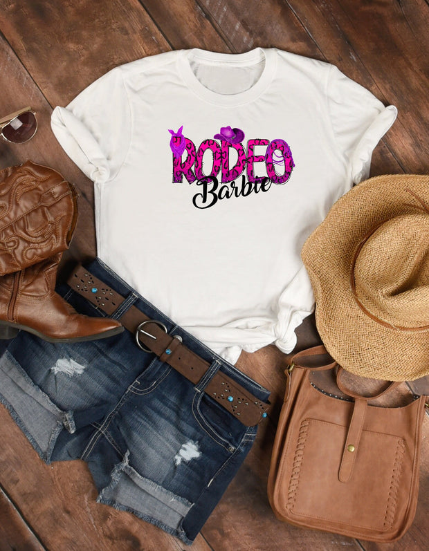 Rodeo Barbie T-Shirt - Country Concert Tee, Western Graphic Tee for Women, Oversized Graphic Tee, Cute Country Shirts, Cowgirl Shirt