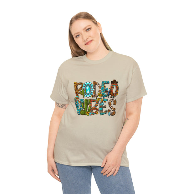 Rodeo Vibes T-Shirt - Country Concert Tee, Western Graphic Tee for Women, Oversized Graphic Tee, Cute Country Shirts, Cowgirl Shirt