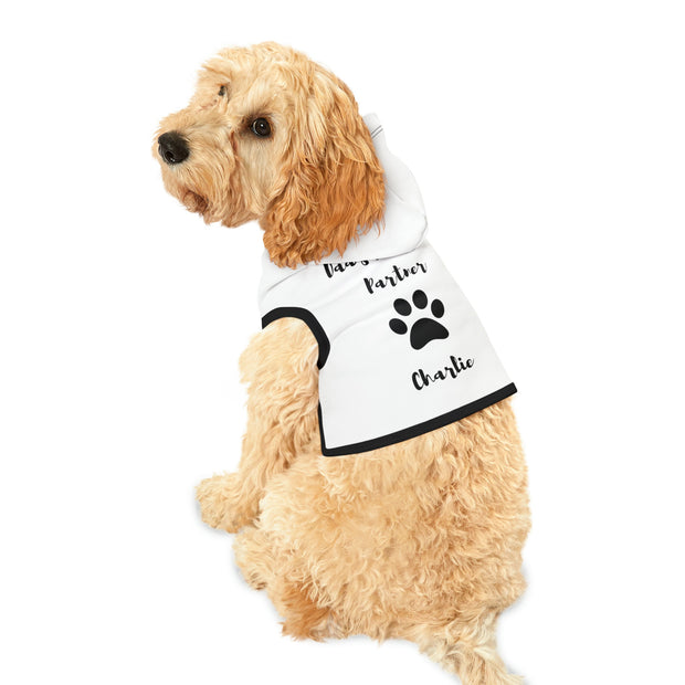 Personalized "Dad's Pawsome Partner" Pet Hoodie | Customizable, 5 Sizes, Stylish Design/Matching T-shirt CE Digital Gift Store