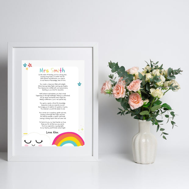 Teacher Thank You Gift | Nursery Thank you Gift | Gifts for Teacher End of Term | End of Year Gift | Personalised Gift | Nursery School Gift CE Digital Gift Store