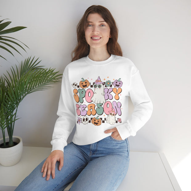 Spooky Season Women's Sweatshirt - Embrace Cozy Comfort with Halloween Vibes