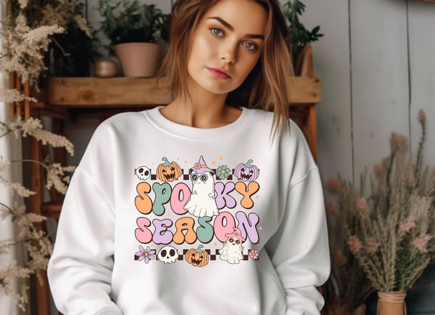 Spooky Season Women's Sweatshirt - Embrace Cozy Comfort with Halloween Vibes