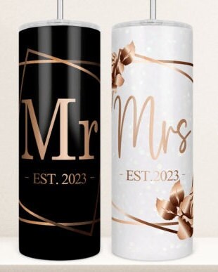 Mr. Est 2023 Wedding Tumbler - Celebrate Love in Style, Wedding Gift, Groom Gift, Gift for Him