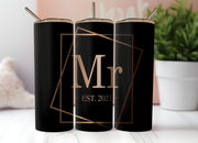 Mr. Est 2023 Wedding Tumbler - Celebrate Love in Style, Wedding Gift, Groom Gift, Gift for Him