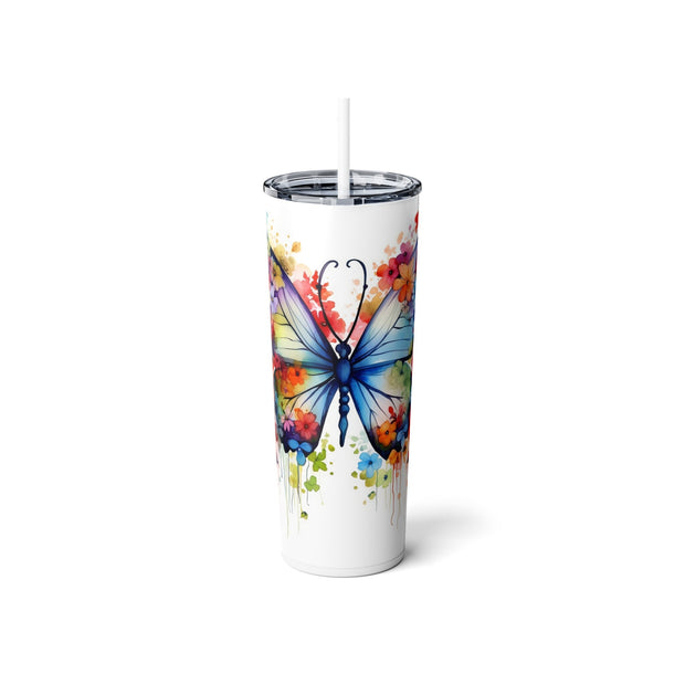 Personalized Butterfly Tumbler | Girl's Trip Tumbler | Stainless Steel Cup Straw | Bridesmaid Gift | Wedding | Mothers Day | Birthday Cup