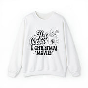 Retro Hot Cocoa and Christmas Movies, Sweatshirt, Gildan 18000 Tshirt, Oversized, Retro Sweatshirt