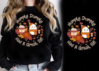 Fall T-shirt, Halloween sweatshirt, Humpty Dumpty had a Great Fall Shirt, Funny Fall Time Tee, Autumn, Oversized Unisex Shirt