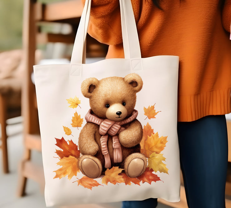 Cute Bear Tote Bag, Personalised Tote Bag For Bear Lovers, Reusable Shopping Bag, Mothers Day Gifts For Women, Bear Gift, Birthday